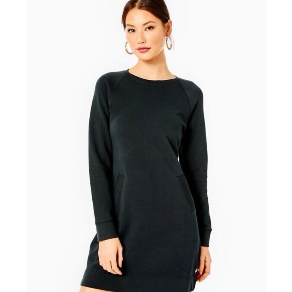 Lilly Pulitzer Beach Comber black mini dress, size XL